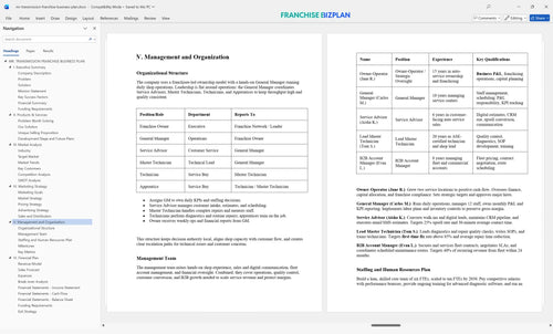 mr transmission franchise business plan 5