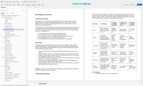 mrs fields franchise business plan 2