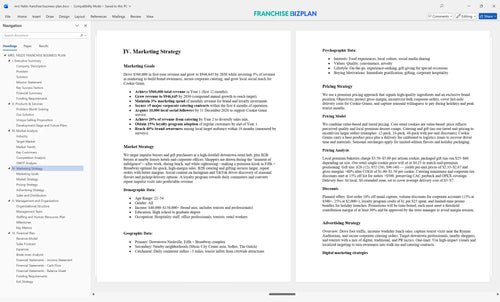 mrs fields franchise business plan 4