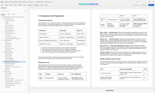 murphy business financial corporation franchise business plan 5