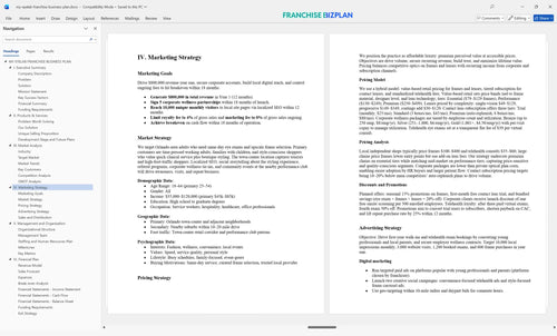 my eyelab franchise business plan 4