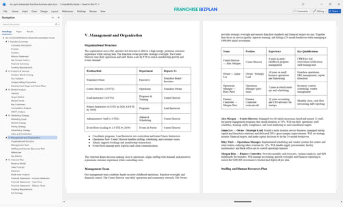 my gym enterprises franchise business plan 5