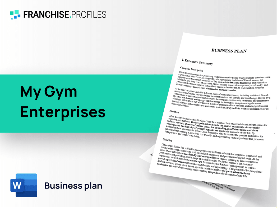 My Gym Enterprises Franchise Business Plan Template