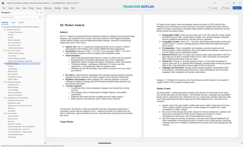 national maintenance contractors franchise business plan 3