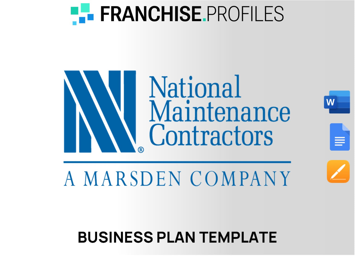 National Maintenance Contractors Franchise Business Plan Template