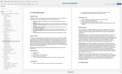 national property inspections franchise business plan 4
