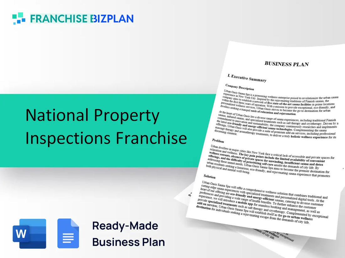 National Property Inspections Franchise Business Plan 2026 Updated