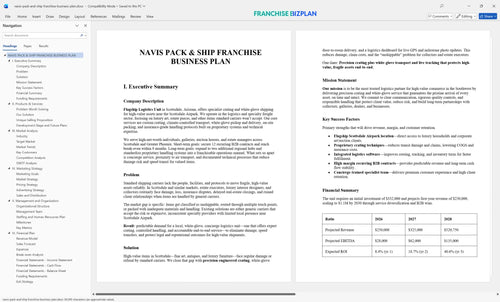 navis pack and ship franchise business plan 1