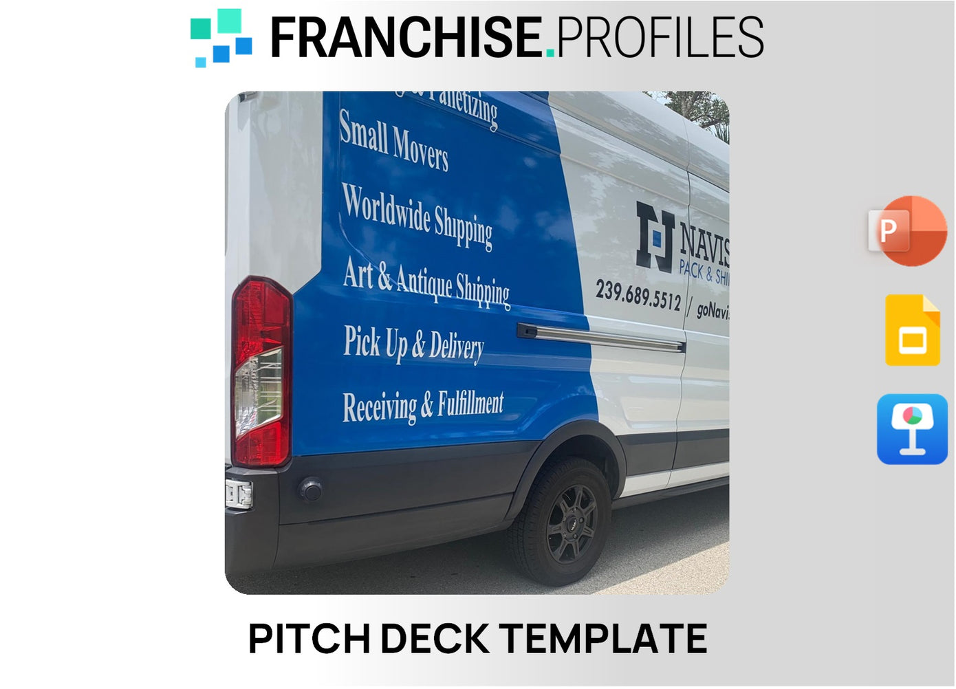 Navis Pack & Ship Franchise Pitch Deck Template