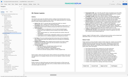 novus glass franchise business plan 3