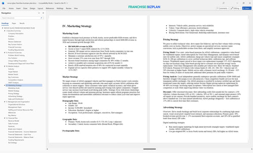 novus glass franchise business plan 4