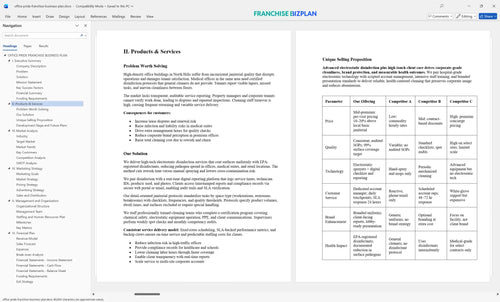 office pride franchise business plan 2