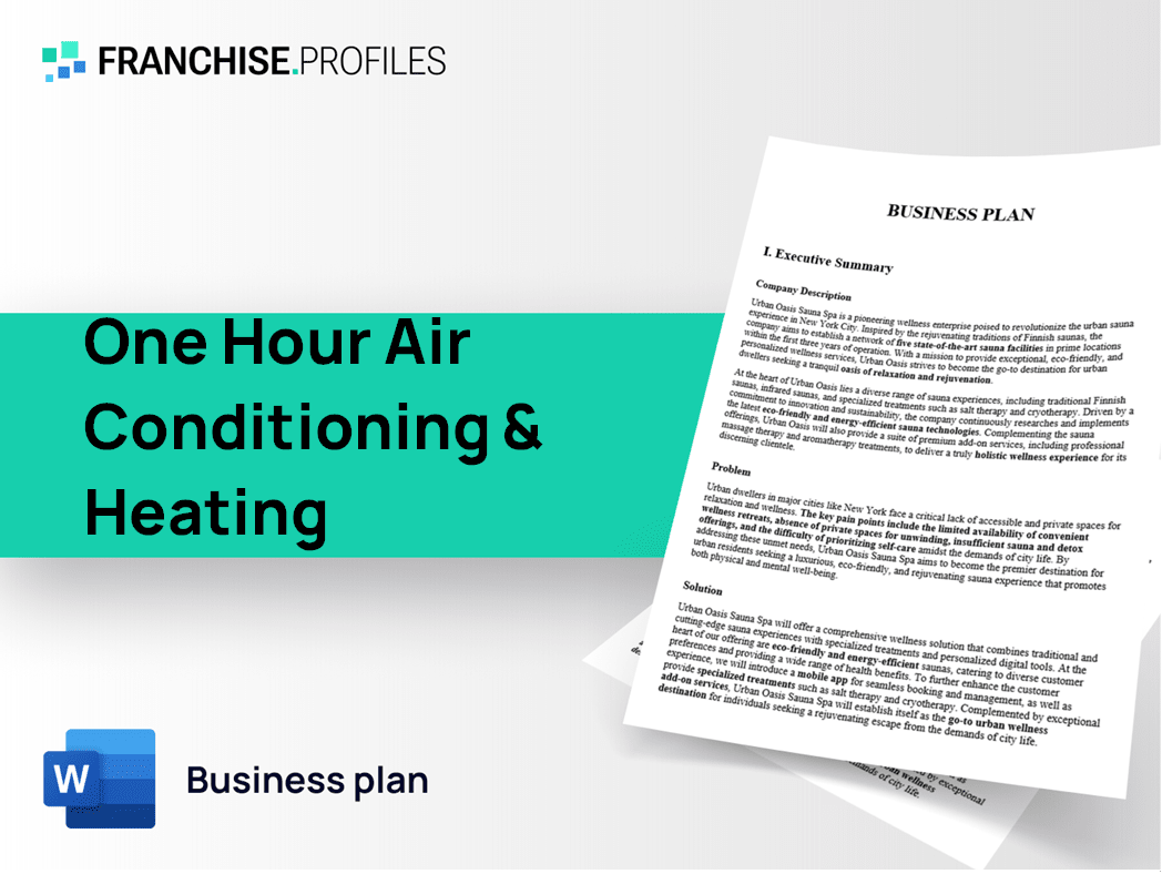 One Hour Air Conditioning & Heating Franchise Business Plan Template