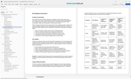 openworks franchise business plan 2