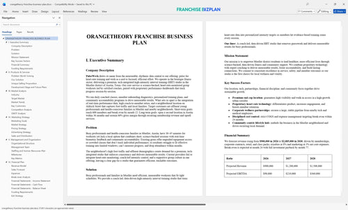 orangetheory franchise business plan 1