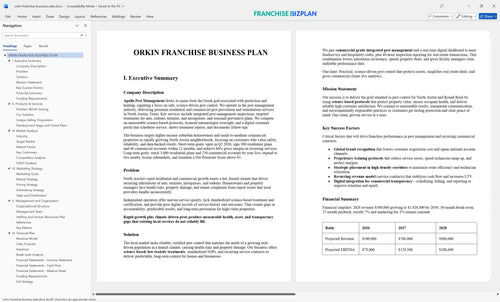 orkin franchise business plan 1