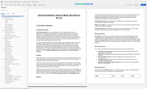 osteostrong franchise business plan 1