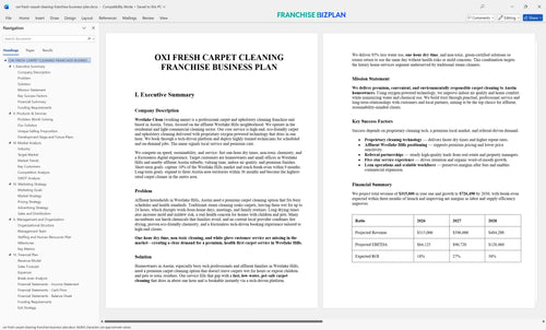 oxi fresh carpet cleaning franchise business plan 1