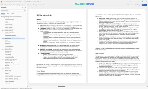 paccar leasing franchise business plan 3