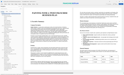 painting with a twist franchise business plan 1