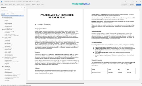 palm beach tan franchise business plan 1