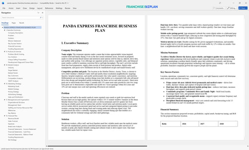 panda express franchise business plan 1