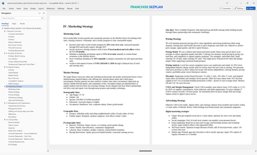 panera bread bakery cafe franchise business plan 4