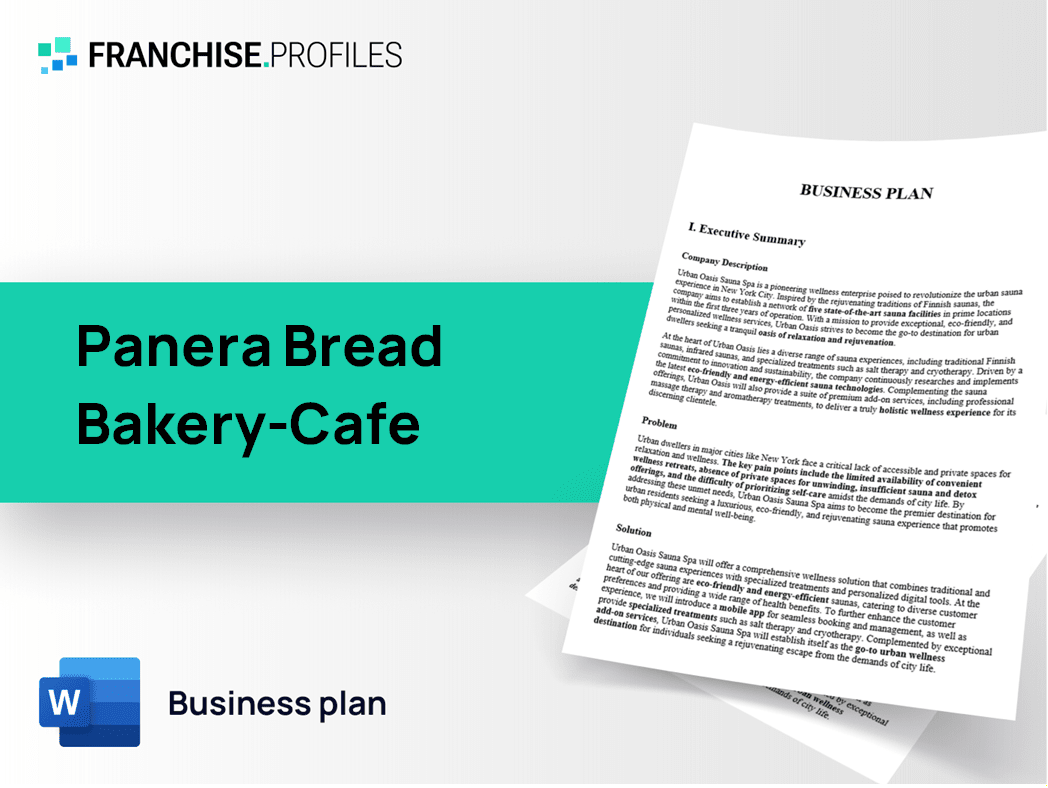 Panera Bread Bakery-Cafe Franchise Business Plan Template