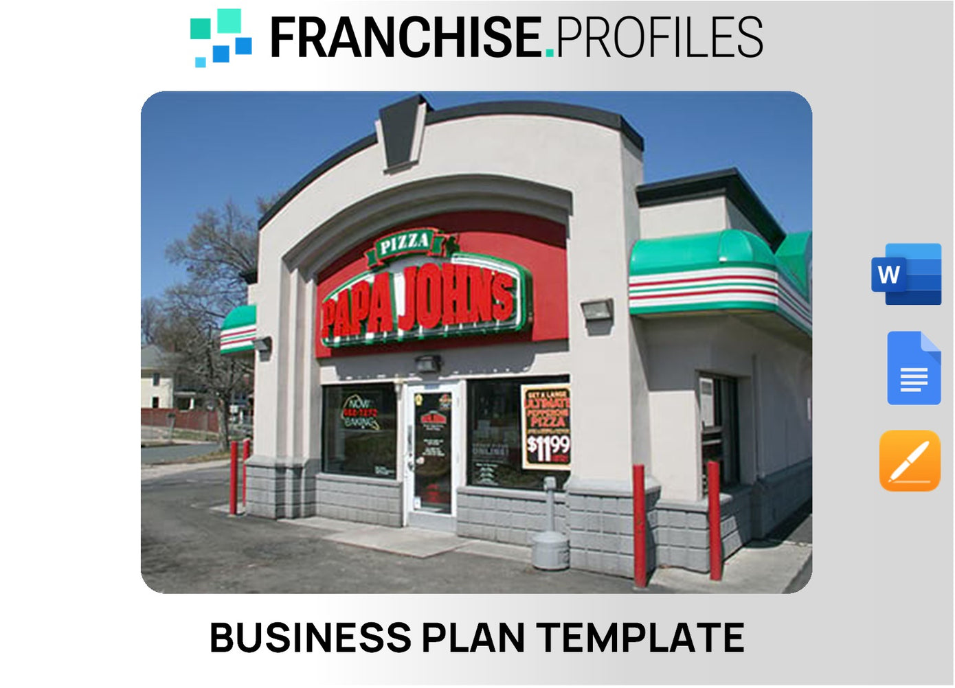 Papa John's Franchise Business Plan Template