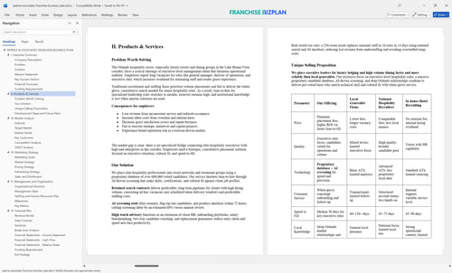patrice associates franchise business plan 2