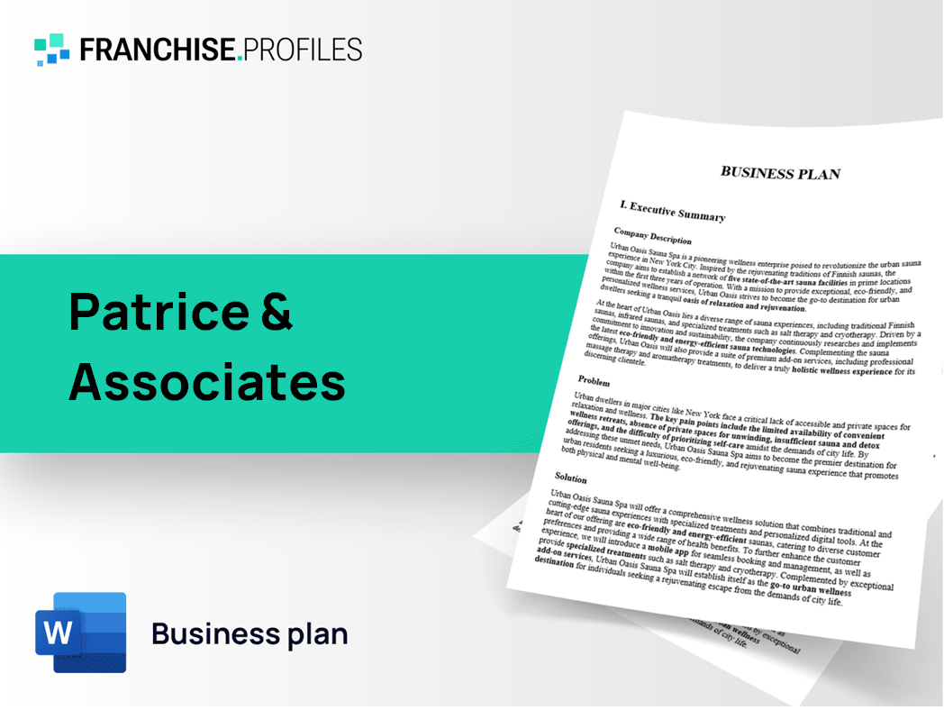 Patrice & Associates Franchise Business Plan Template