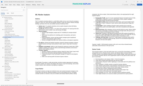 paul davis restoration franchise business plan 3