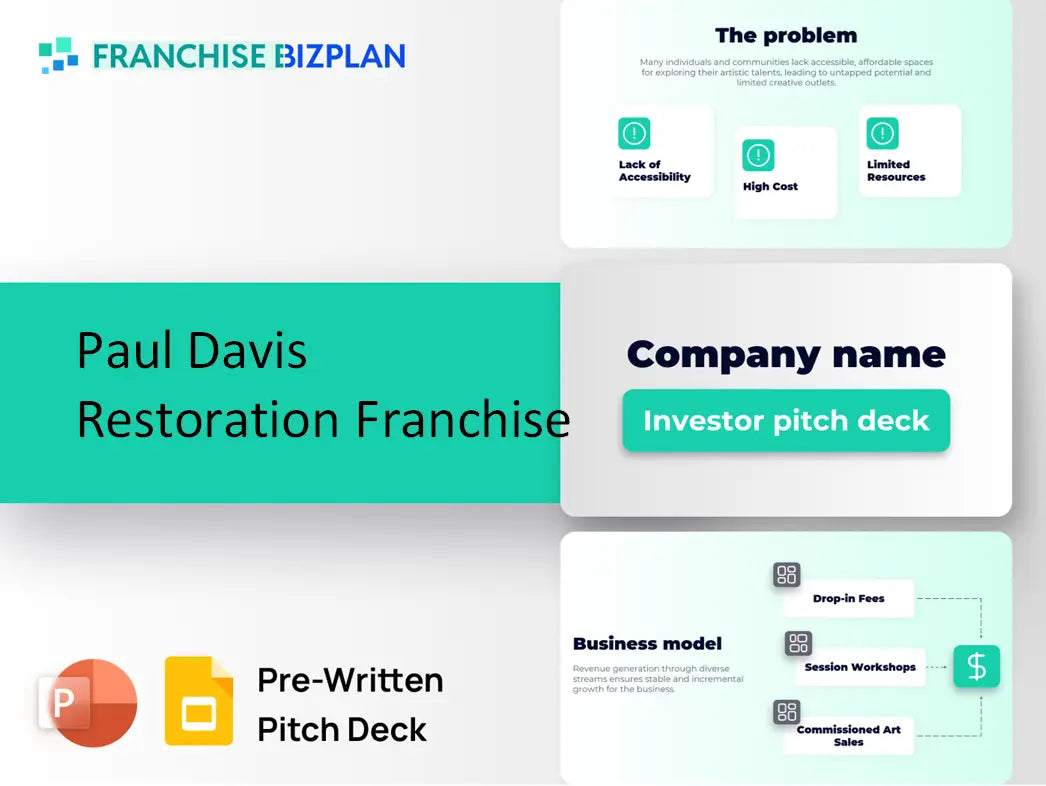 Paul Davis Restoration Franchise Investment Pitch Deck 2026