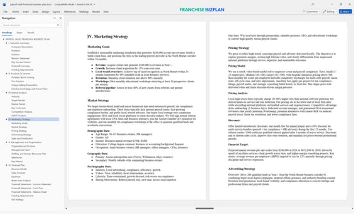 payroll vault franchise business plan 4