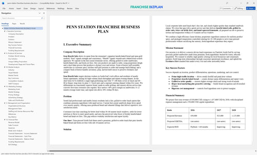 penn station franchise business plan 1