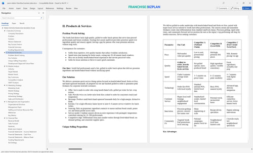 penn station franchise business plan 2