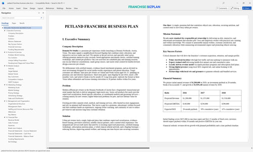 petland franchise business plan 1