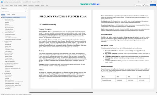 pieology franchise business plan 1