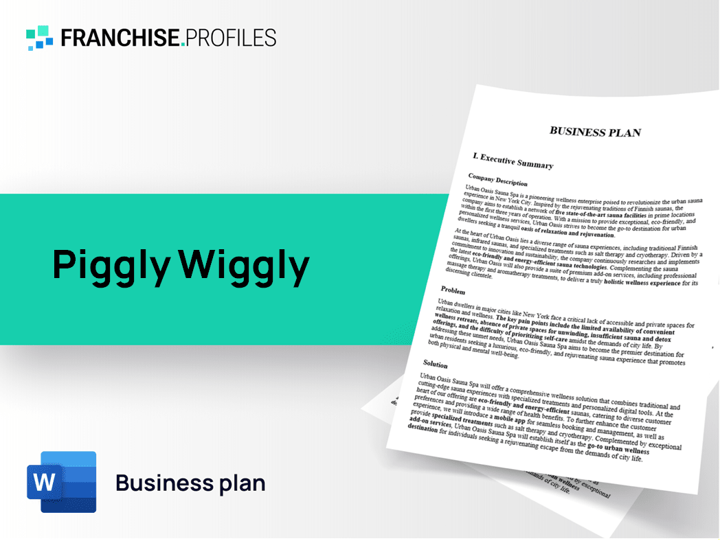 Piggly Wiggly Franchise Business Plan Template