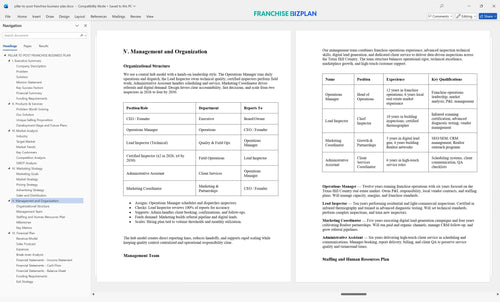 pillar to post franchise business plan 5