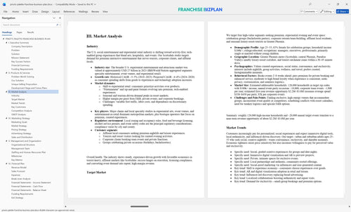 pinots palette franchise business plan 3