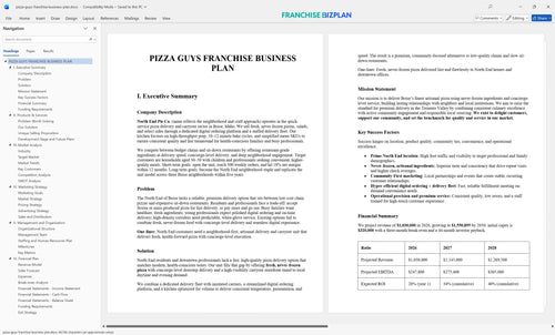 pizza guys franchise business plan 1