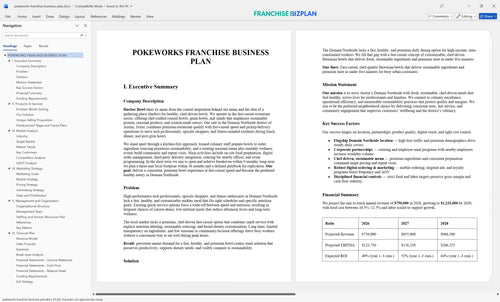 pokeworks franchise business plan 1