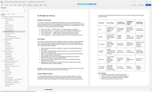 ponderosa steakhouse franchise business plan 2