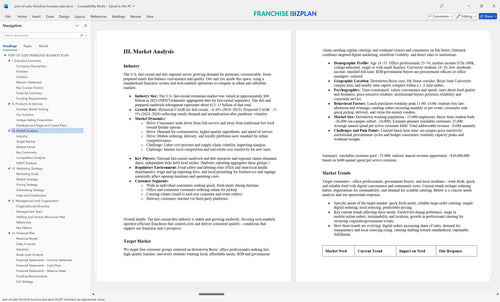 port of subs franchise business plan 3