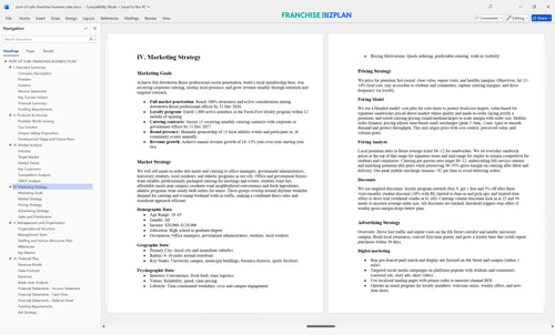 port of subs franchise business plan 4
