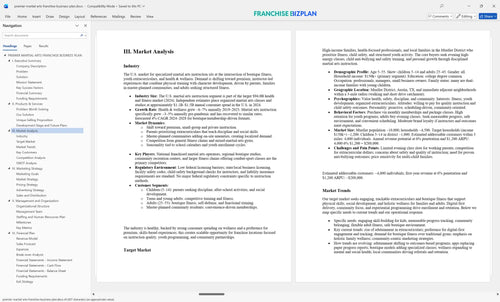 premier martial arts franchise business plan 3