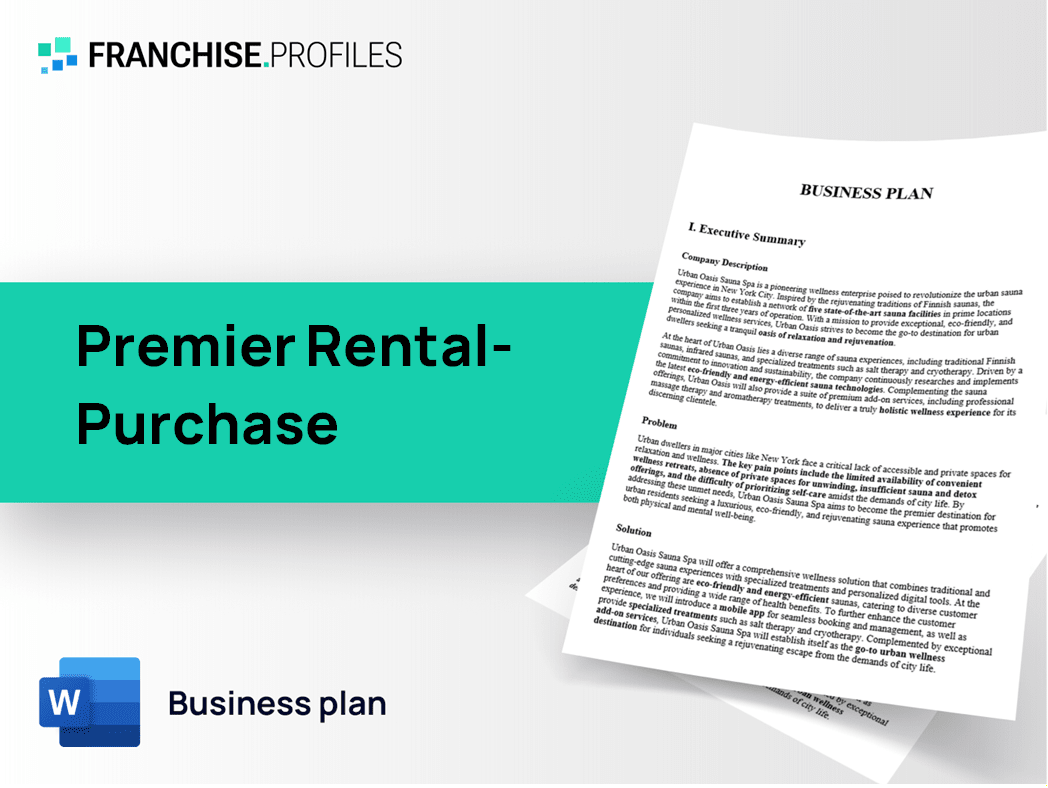 Premier Rental-Purchase Franchise Business Plan Template