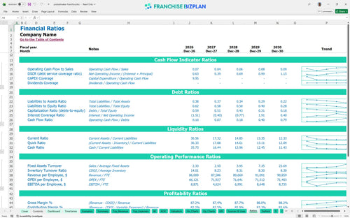pretzelmaker financial model ratios dfee2d8c bc52 40be 9202 085021990486
