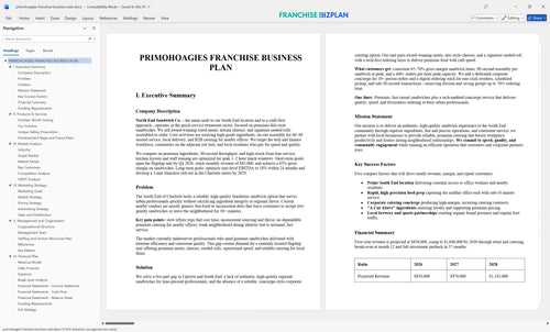 primohoagies franchise business plan 1